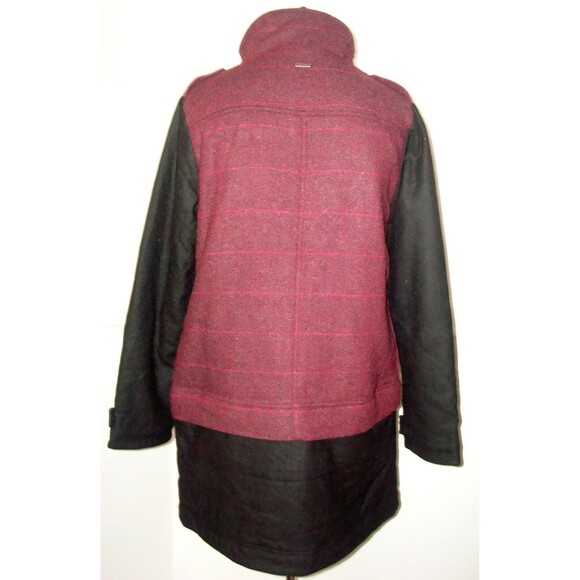 New NWT Prana Warm Red Black Insulated Womens M Jacket Coat Zip Long Convertible - Picture 5 of 12